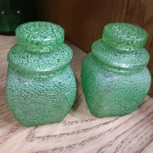 Green Glass Jars